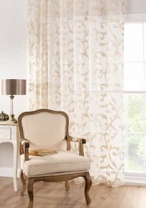 cream patterned curtains