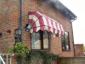 outside canopy red and white