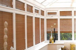 wooden blinds conservatory