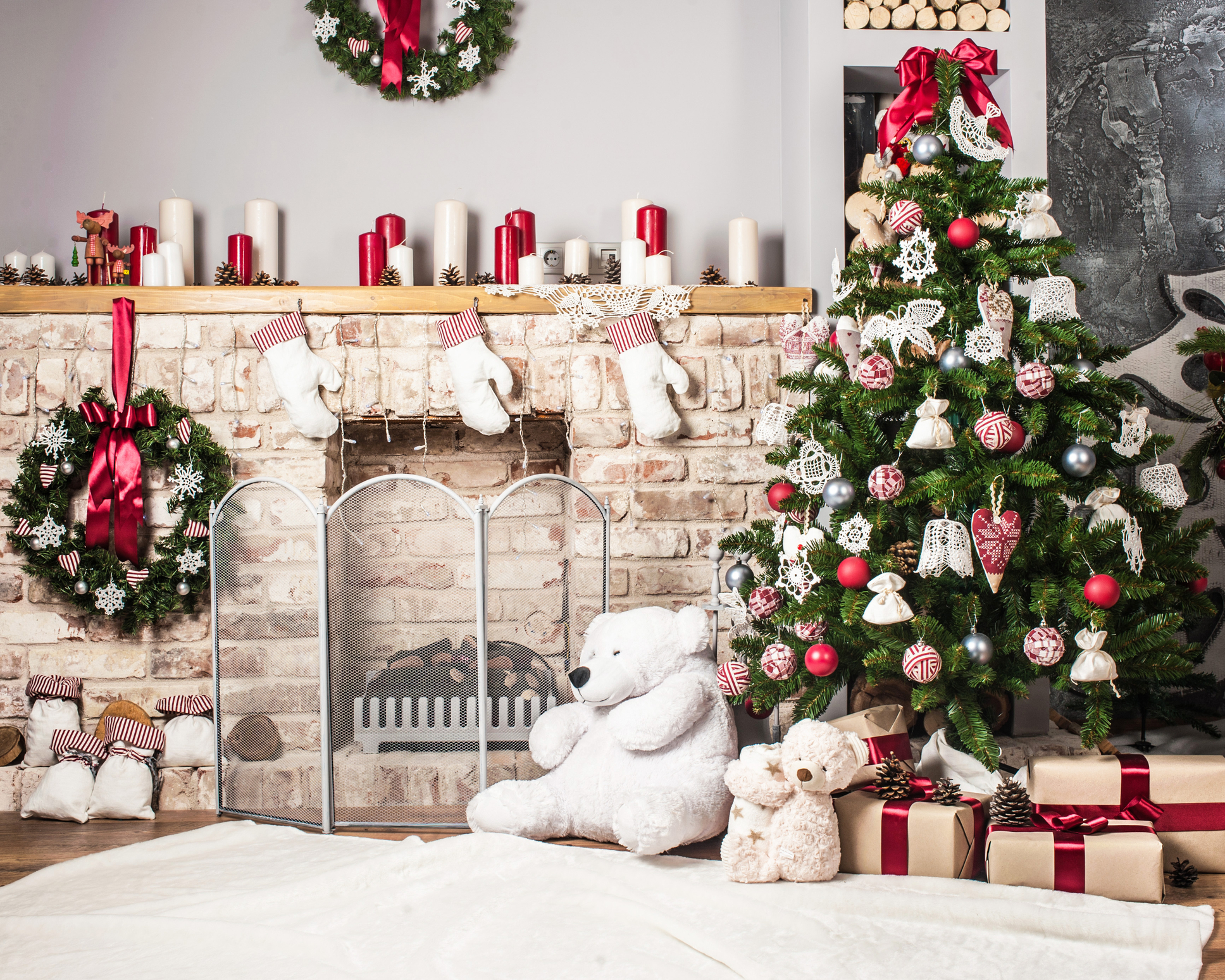 Christmas lounge with Christmas tree